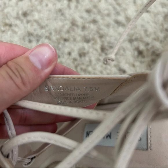 Steve Madden Sandalia Lace Up Leather Heels Blush/Cream Size 7.5 - Picture 5 of 6